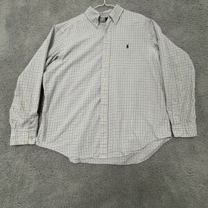 Polo Ralph Lauren Classic Fit Button-Down Shirt Mens XL Striped Check Plaid‎